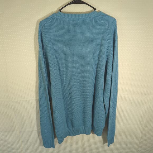 IZOD Men’s XXL Sweater Heritage Blue Crew Neck Cotton Blend Pullover NWT $60 - Picture 5 of 5